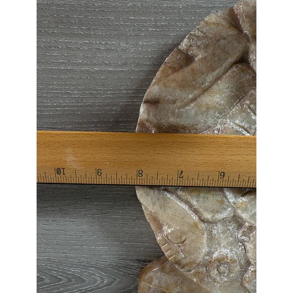 Vintage Hand-Carved Onyx Stone Turtle Figurine Tribal Aztec Mayan 9.8 lb 11” - Picture 11 of 12